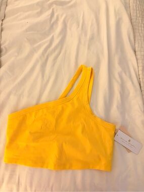 Spiritual Gangster Cruz One Shoulder Sports Bra Tank L
